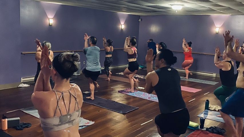 yoga class at The Hot Yoga Spot